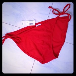 Red Tie String Bikini Bottom